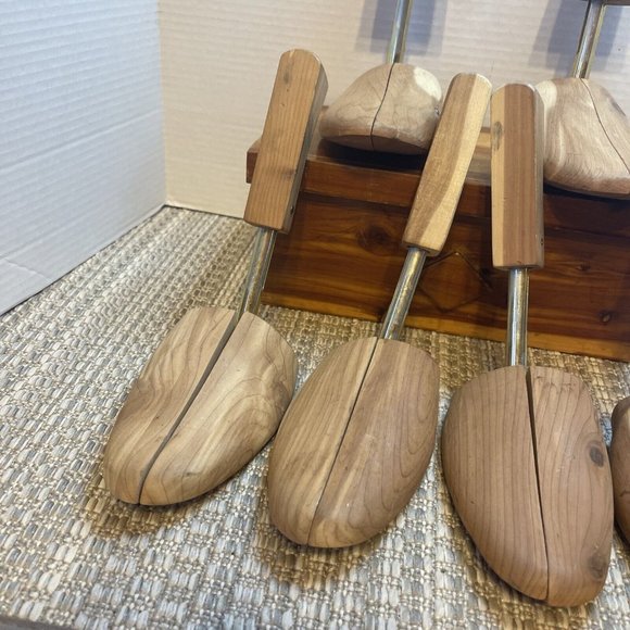 Vintage BUNDLE OF 3 Florsheim & Wooden Shoe Tree Mold 3 Pair Size 7 And … - Picture 4 of 9